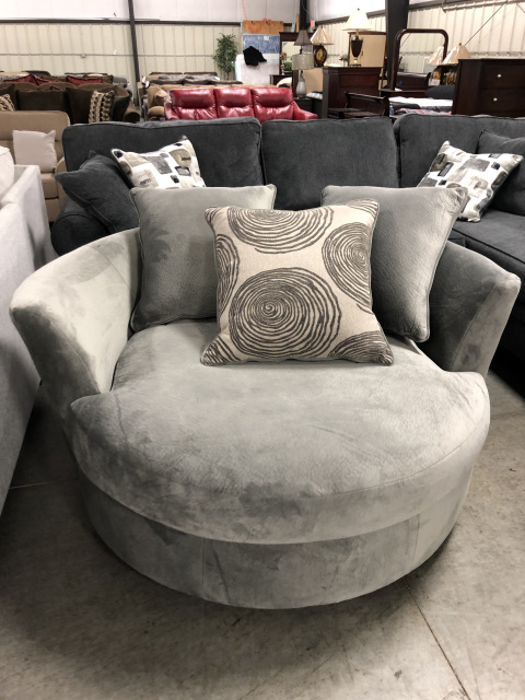 2240 Olypic Silver Huge Swivel Chair - 60' in diameter