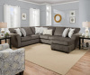 1657 Sectional in Harlow Ash or Boston Linen- with Reversible Chaise