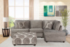 2240 2 PC Sectional in Olympic Silver, Swivel Chair and Accent Ottoman Available