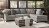 2350 Silver Nailhead Trim, 2 Piece Sectional in Haven, Accent Ottoman Available