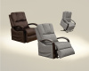 4863 LIFT Recliner with Heat and Massage in Aluminum and Walnut