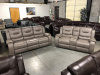7714 Smoke Motion Sofa, Motion Console Love with Available Wallhugger Recliner